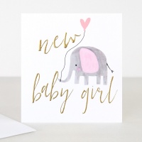 New Baby Girl Card by Caroline Gardner